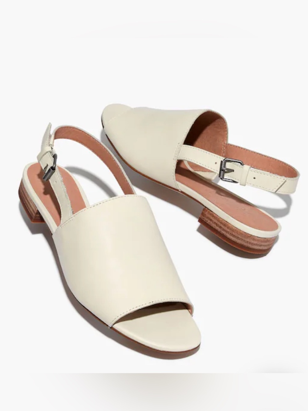 Madewell Noelle Slingback Leather Sandals In Vintage Canvas Women’s Size 10M New